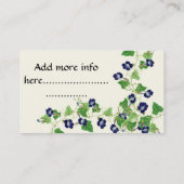 熱帯蘭によっては花の名刺が開花します 名刺 (裏面)