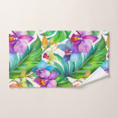 熱帯蘭の模様 バスタオルセット (ハンドタオル)