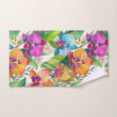 熱帯蘭の模様 バスタオルセット (ハンドタオル)