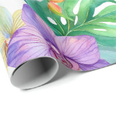 熱帯蘭の模様 ラッピングペーパー (ロールコーナー)