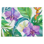 熱帯蘭の模様 ラージペーパーバッグ (正面)