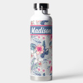 熱帯蘭の花の模様 ウォーターボトル (左面)