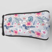 熱帯蘭の花の模様 ゴルフヘッドカバー (正面)