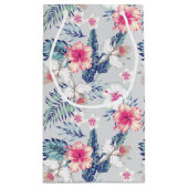 熱帯蘭の花の模様 スモールペーパーバッグ (裏面)