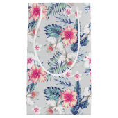 熱帯蘭の花の模様 スモールペーパーバッグ (正面)