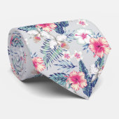 熱帯蘭の花の模様 ネクタイ (ロール)