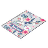 熱帯蘭の花の模様 ノートブック (左側)