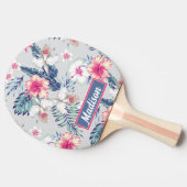 熱帯蘭の花の模様 卓球ラケット (横)