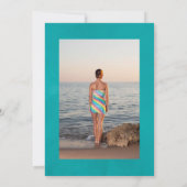 熱帯蘭ライフInvの幾何学的お祝い 招待状 (裏面)