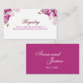 熱帯蘭結婚の名簿記 エンクロージャーカード (正面/裏面)