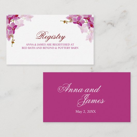 熱帯蘭結婚の名簿記 エンクロージャーカード (正面/裏面)