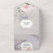 熱帯蘭花真珠きらめく優雅さ オールインワン招待状 (外側)