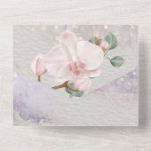 熱帯蘭花真珠きらめく優雅さ オールインワン招待状 (裏面)