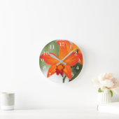 熱帯蘭 ラウンド壁時計 (ホーム)