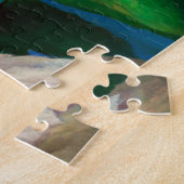 熱帯蘭、海、崖、雲 ジグソーパズル (側面)