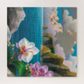 熱帯蘭、海、崖、雲 ジグソーパズル (横)