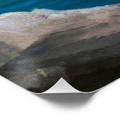 熱帯蘭、海、崖、雲 ポスター (コーナー)