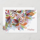 熱帯虹の文房具パーソナライズされたノテカード ノートカード (正面/裏面)