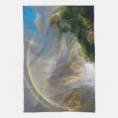 熱帯虹の絵画キッチンタオル キッチンタオル (縦)