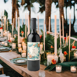 熱帯虹彩色 ワインラベル