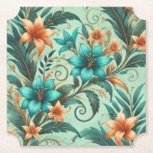 熱帯虹色 ペーパーコースター (正面)