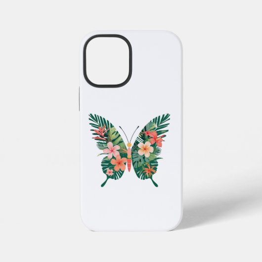 熱帯蝶とフローラウイングスアイランドビベス iPhoneケース (裏面)