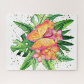 熱帯蝶と花 ジグソーパズル (横)