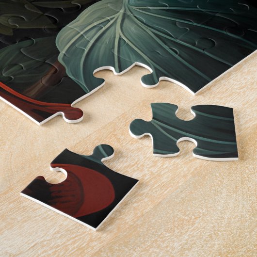 熱帯蝶の熱帯雨林虫自然愛好家 ジグソーパズル (側面)