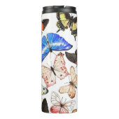 熱帯蝶：カラフルの水色パターン。 タンブラー (裏面)
