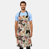 熱帯蝶:水の色シームレスなパターン。 エプロン (着用した状態)