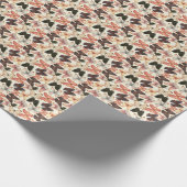 熱帯蝶:水の色シームレスなパターン。 ラッピングペーパー (角)