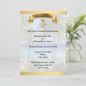 熱帯行先の結婚式のリハーサルカード 招待状 (スタンド正面)