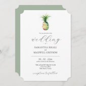 熱帯行先ユニーク結婚式招待状 招待状 (正面/裏面)