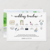 熱帯行先結婚式のタイムラインスケジュール (正面/裏面)