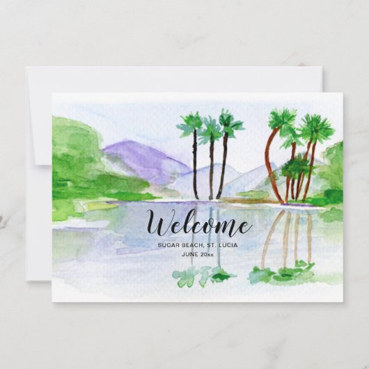 熱帯行先結婚式のタイムラインスケジュール (裏面)