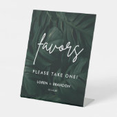 熱帯行先結婚式の好意サイン 台座サイン (正面)