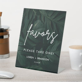 熱帯行先結婚式の好意サイン 台座サイン