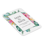 熱帯行先結婚式セーブザデートマグネット マグネット (右側)