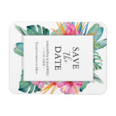 熱帯行先結婚式セーブザデートマグネット マグネット (横)