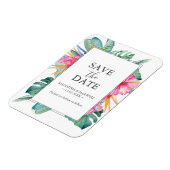 熱帯行先結婚式セーブザデートマグネット マグネット (左側)