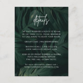 熱帯行先結婚式詳細 エンクロージャーカード (正面)