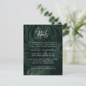 熱帯行先結婚式詳細 エンクロージャーカード (スタンド正面)