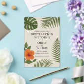 熱帯行先結婚式 アクリル招待状 (インサイチュ (ウェディング))