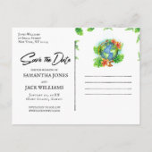 熱帯行先結婚式 | セーブザデート 案内ポストカード (裏面)