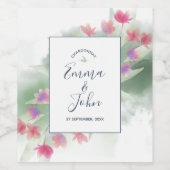 熱帯行先結婚式 ワインラベル (シングルラベル)