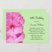 熱帯誕生日の招待状(緑) 招待状 (正面/裏面)