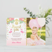 熱帯誕生日サンキューカードルアウ(ハワイ式宴会)フラミンゴ サンキューカード (スタンド正面)