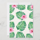 熱帯誕生日招待状 サンキューカード (裏面)