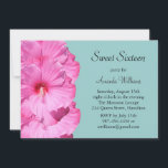 熱帯誕生日招待状(ターコイズ) 招待状<br><div class="desc">ピンクの飾ハイビスカスの花は、この誕生日の招待は、ルアウ（ハワイ式宴会）、熱帯パーティーまたはプールパーティーに最適である。</div>