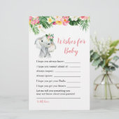 熱帯象の女の子の赤ちゃんシャワーの願いベビー (スタンド正面)